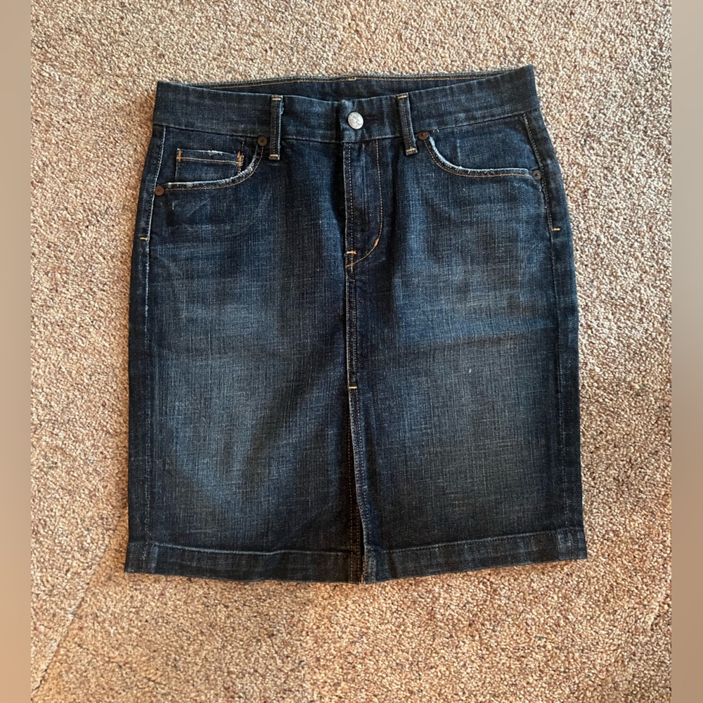 Citizens of Humanity Sophia Stretch Jean Skirt W Front Slit